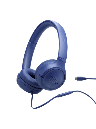 JBL Tune 530C Wired USB C On ear Headphones Blue